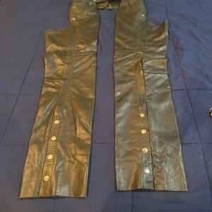 Black Leather Chaps